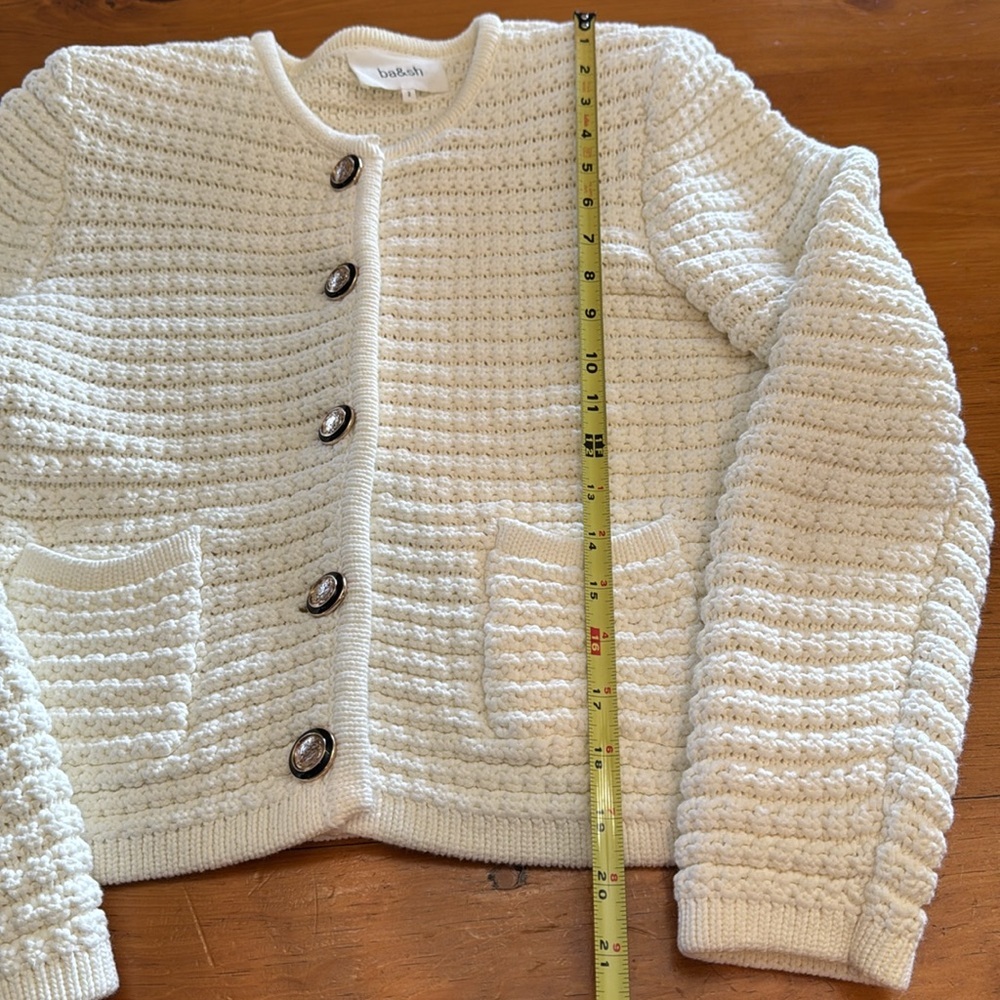 ba&sh Ivory Button-Up Cardigan - Picture 10 of 16
